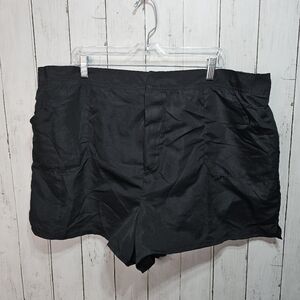 NWT Swimsuits For All Women's Black Beach Belle Swimsuit Shorts W/ Brief Size 26